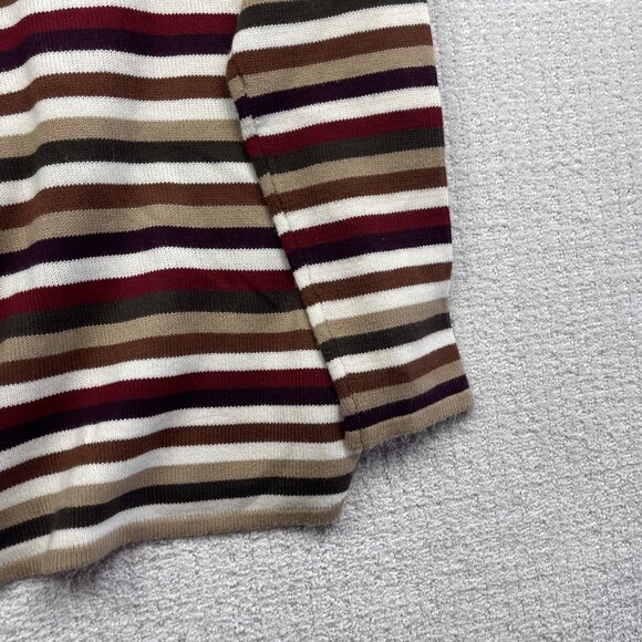 VTG St John’s Bay Knit Boat neck Pullover Sweater Wom Sz XL Multicolor Striped - Picture 12 of 12